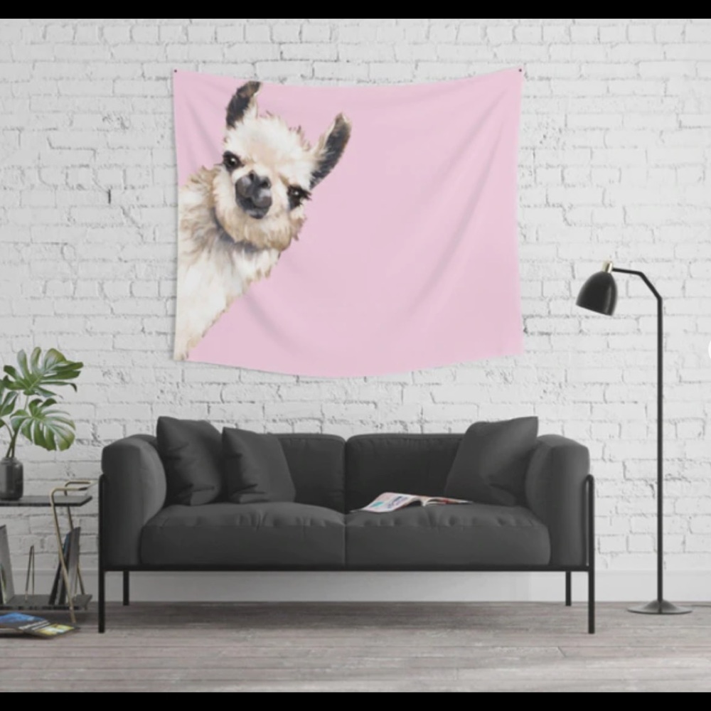 Society6 Tapestry - NEW NEVER USED llama fun
